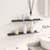 vidaXL Schwebendes Regal 2 pcs Schwarz 60 x 8,5 x 2,5 cm Stahl