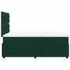 vidaXL Boxspringbett mit Matratze Dunkelgr&uuml;n 120x200 cm Samt
