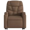 vidaXL Elektrischer Massagesessel mit Aufstehhilfe Braun Stoff