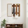 vidaXL Wandmontierter nachttisch mit Spiegel Altholz 100 x 10 x 100 cm