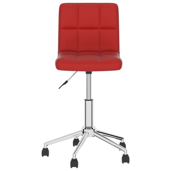 vidaXL B&uuml;rostuhl Drehbar Weinrot Kunstleder
