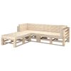 vidaXL Palettenkissen 7-tlg. Beige Baumwolle