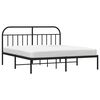 vidaXL Bettgestell mit Kopfteil Metall Schwarz 183x213 cm
