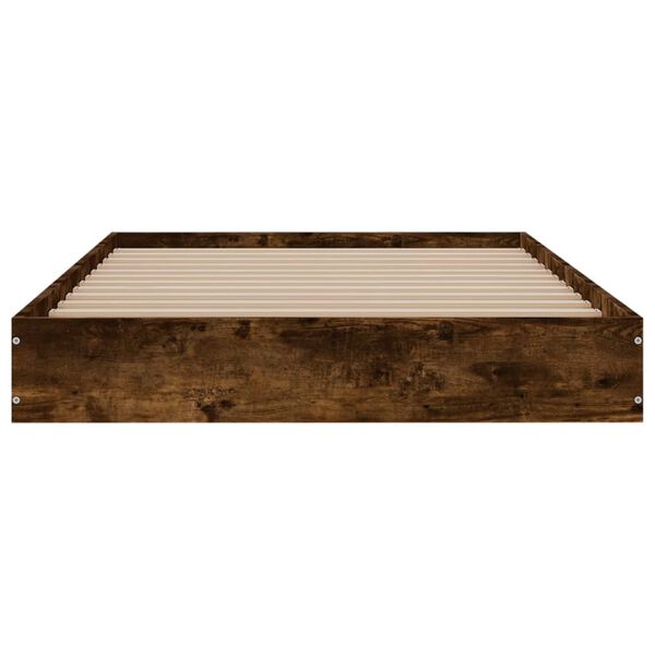 vidaXL Bettgestell ohne Matratze R&auml;uchereiche 90x190 cm Holzwerkstoff