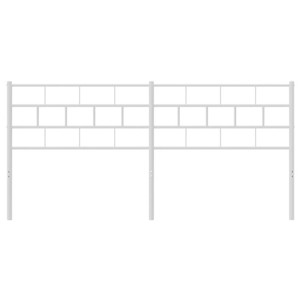 vidaXL Ersatz-Kopfteil Metall Wei&szlig; 200 cm