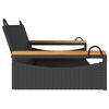 vidaXL H&auml;ngebank Schwarz 109x62x40 cm Poly Rattan