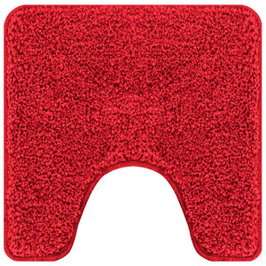 vidaXL Rutschfeste Badematte mit Toilettenausschnitt Rot 50 x 50 cm PP