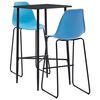 vidaXL 3-tlg. Bar-Set Kunststoff Blau