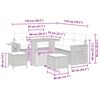 vidaXL Gartensofa-set mit Kissen 9 pcs Beige und Creme Poly-Rattan