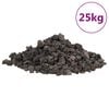 vidaXL Lavagranulat 25 kg Schwarz 1-2 cm