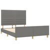 vidaXL Bettgestell ohne Matratze Dunkelgrau 140x200 cm Stoff