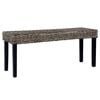 vidaXL Sitzbank 110 cm Schwarz Natur Kubu-Rattan und Massivholz Mahagoni