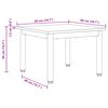 vidaXL Couchtisch Schwarz Eichen-Optik 50 x 50 x 36 cm Holzwerkstoff