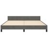 vidaXL Bettgestell ohne Matratze Dunkelgrau 180x200 cm Samt