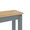 vidaXL Essbank Panama Grau 105x30x45 cm Massivholz Kiefer