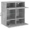 vidaXL TV-Wandschrank mit LED-Leuchten Betongrau 58,5x30x60,5 cm