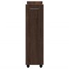 vidaXL Schrank mit Rollen Braun Eichen-Optik 60x22x79 cm Holzwerkstoff