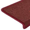 vidaXL Stufenmatten 15 Stk. 65x21x4 cm Bordeaux Rechteckiger Rand