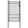vidaXL Zauntor HORST 100 x 175 cm Metall Schwarz Abschlie&szlig;bar
