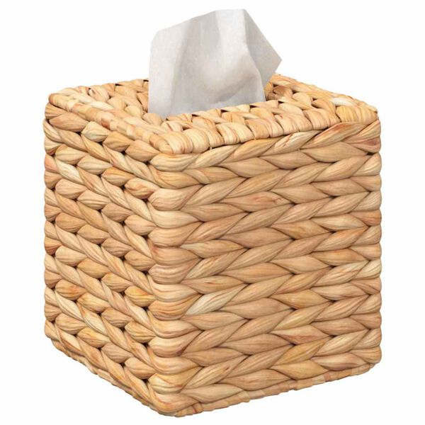 vidaXL Taschentuchboxdeckel 2 pcs Wasserhyazinthe 14,5 x 14,5 x 15 cm