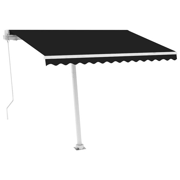 vidaXL Standmarkise Manuell Einziehbar 350x250 cm Anthrazit