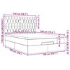 vidaXL Ottoman-Bett mit Matratze & LEDs Dunkelgrau 140x190 cm Stoff