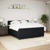 vidaXL Boxspringbett mit Matratze Schwarz 180x200 cm Samt