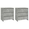 vidaXL 3-tlg. Sideboard Betongrau Holzwerkstoff