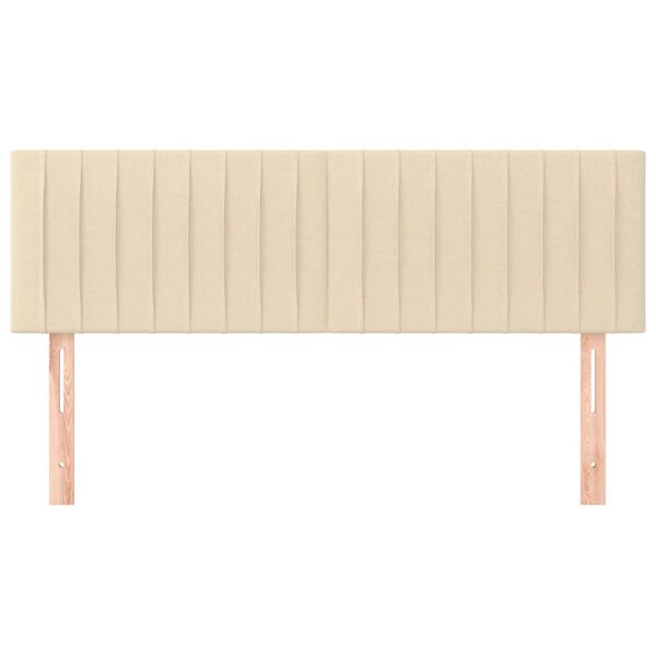 vidaXL Kopfteile Creme 144x5x78/88 cm Stoff