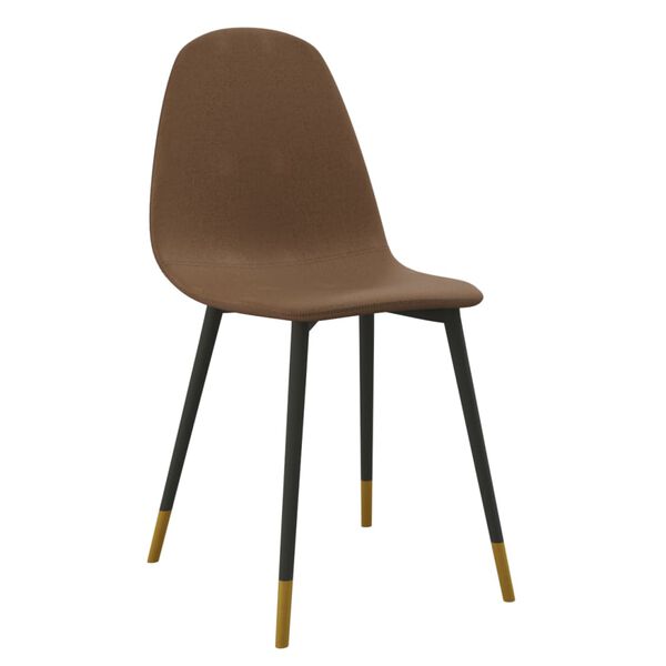 vidaXL Esszimmerst&uuml;hle 2 Stk. Braun Stoff