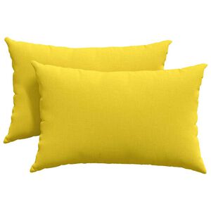 vidaXL Sofakissen 2 pcs Helles Gelb 60 x 40 cm Stoff