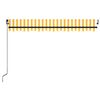 vidaXL Markise Manuell Einziehbar mit LED 450x350 cm Gelb und Wei&szlig;