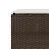 vidaXL Gartenbank mit Kissen Braun 110x30x40,5 cm Poly Rattan