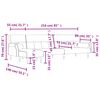 vidaXL Schlafsofa in L-Form Blau 271x140x70 cm Samt