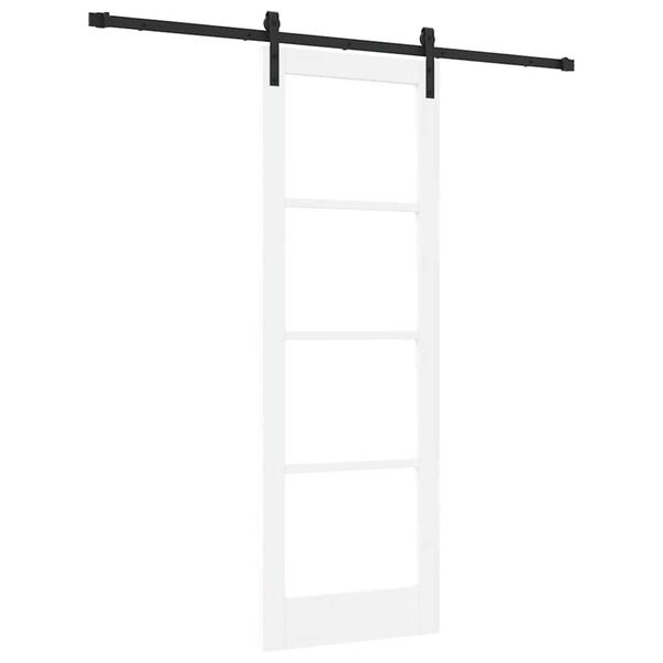 vidaXL Schiebetür ORKDAL Weiß und Schwarz 73,5 x 211 cm