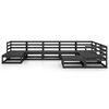 vidaXL 9-tlg. Garten-Lounge-Set Schwarz Massivholz Kiefer