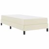 vidaXL Bettrahmen mit Matratze Creme 90 x 200 cm Stoff