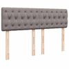 vidaXL Boxspringbett mit Matratze Taupe 140x200 cm Stoff