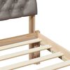 vidaXL Bettgestell Braun und Taupe 80 x 200 cm Massivholz Kiefer