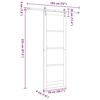 vidaXL Schiebet&uuml;r Natur 78 x 232 cm Massivholz Kiefer und Glas