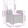 vidaXL Garten Essgruppe mit Kissen 5 pcs Braun Poly-Rattan