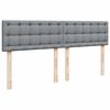 vidaXL Boxspringbett mit Matratze Hellgrau 180x200 cm Stoff