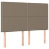 vidaXL Boxspringbett mit Matratze Taupe 160x200 cm Stoff