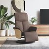 vidaXL Relaxsessel mit Fu&szlig;teil Braun Kunstleder