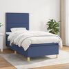 vidaXL Boxspringbett mit Matratze Blau 90x190 cm Stoff