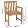 vidaXL Gartenst&uuml;hle 6 Stk. mit Beigen Kissen Massivholz Teak