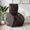vidaXL Massagesessel mit Aufstehhilfe Dunkelbraun Stoff