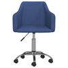 vidaXL Esszimmerst&uuml;hle 6 Stk. Drehbar Blau Stoff
