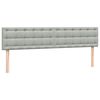 vidaXL Boxspringbett mit Matratze Hellgrau 180x210 cm Samt