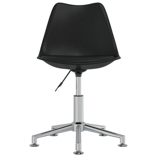 vidaXL Drehbare Esszimmerst&uuml;hle 4 Stk. Schwarz Kunstleder